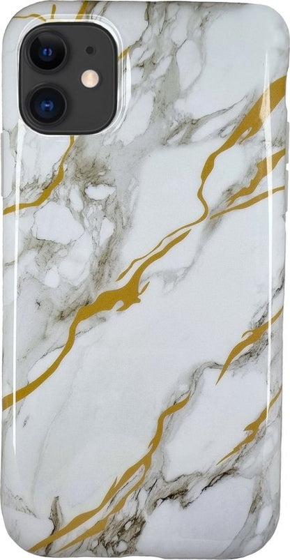 Lennexo siliconen marmer hoesje voor iPhone 12 / 12 Pro