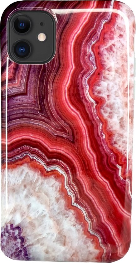 Lennexo iPhone 11 siliconen marmer hoesje