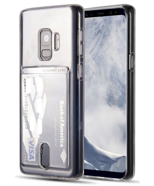 Galaxy S9 transparant TPU hoesje met pasjesvakje