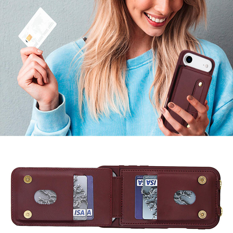 iPhone Air hoesje met pasjeshouder en draagkoord