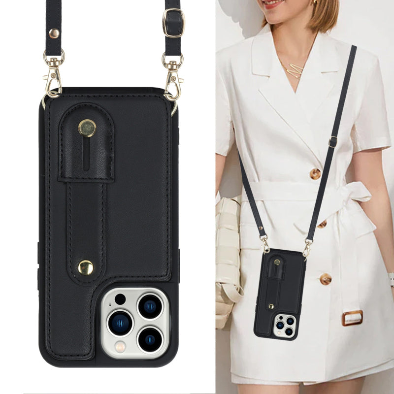 iPhone 16 Pro hoesje met pasjeshouder en koord