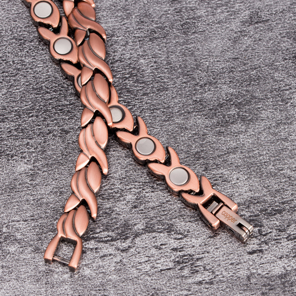 Magnetische Koperen Armband met Visdesign