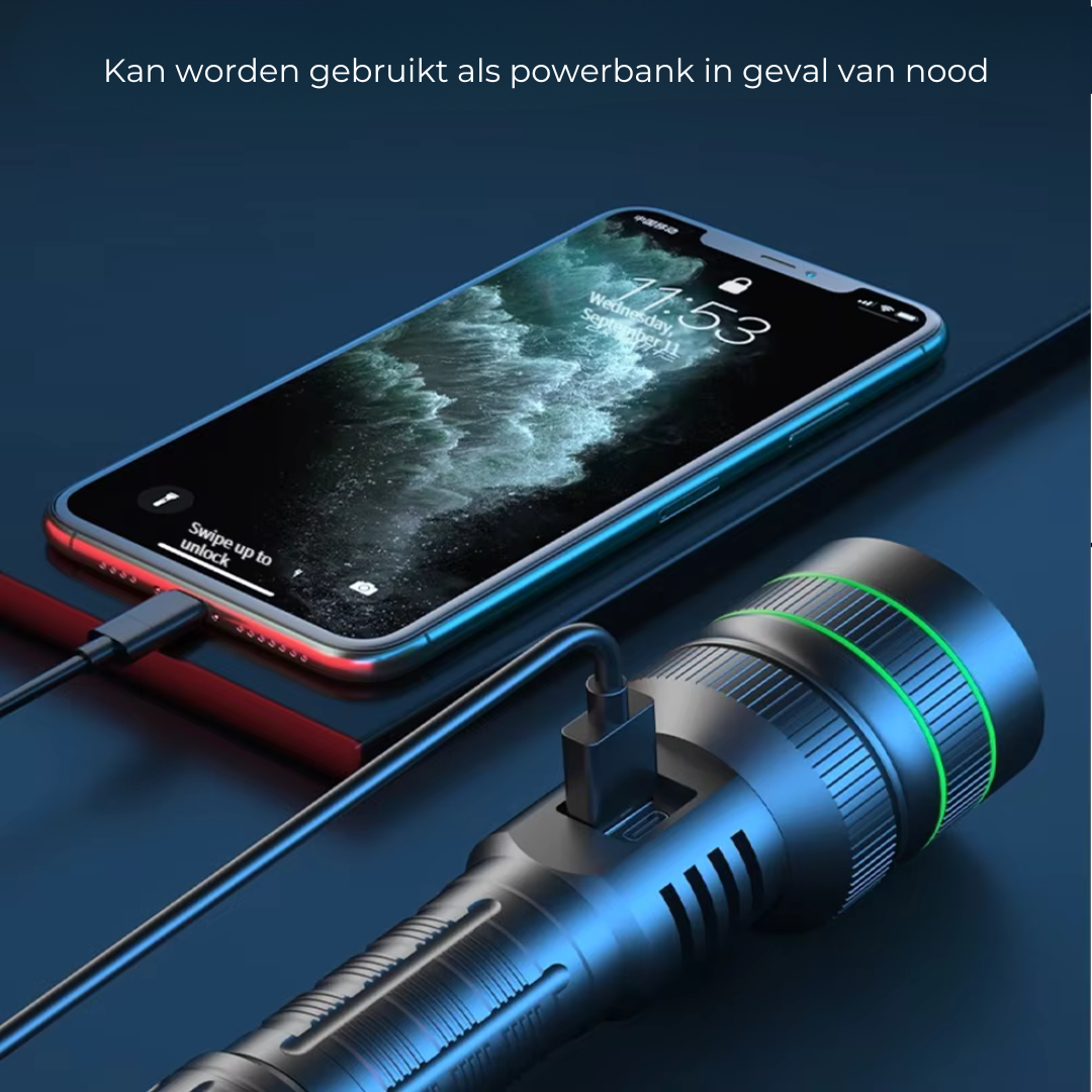 PowerBeam zoombare LED zaklamp