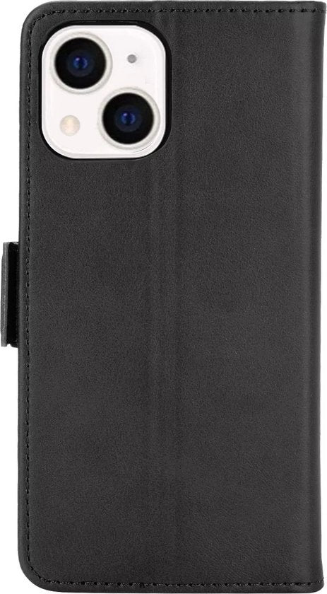 Lennexo Bookcase Portemonnee Hoesje Voor iPhone 15 Plus Zwart