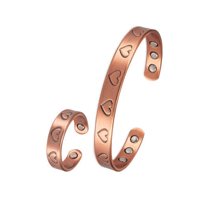 Verstelbare magnetische koperen armband