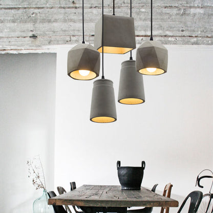 SMD Living industriële cement hanglamp