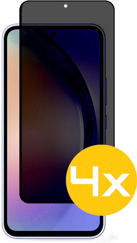 Lennexo Privacy Screenprotector voor Samsung A54 4 Stuks