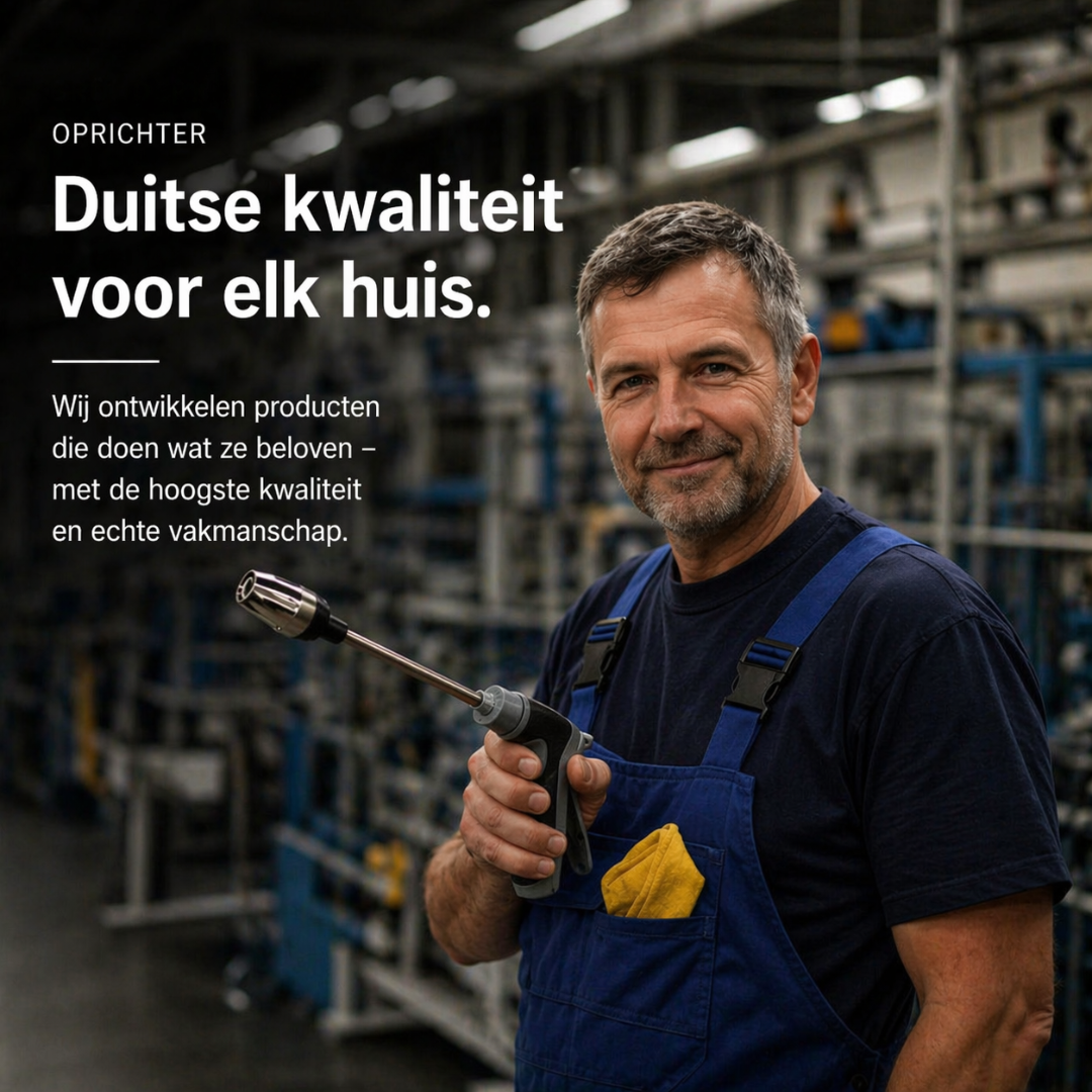 Turbowasher hogedrukspuit voor tuinslang