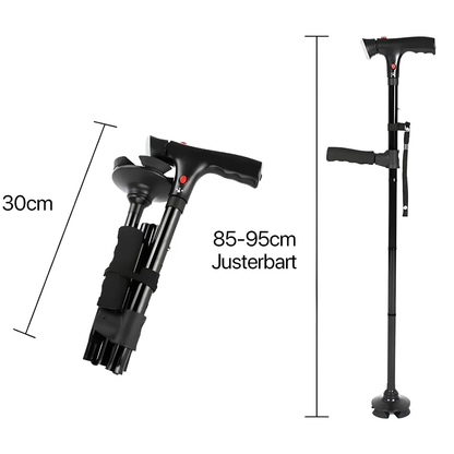 Opvouwbare Wandelstok Met Dubbele Handvatten