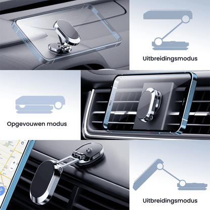 Snapfold magnetische inklapbare autotelefoonhouder