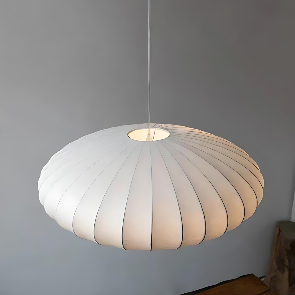 Japandi siliconen geplooide hanglamp