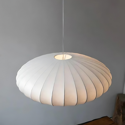 Japandi siliconen geplooide hanglamp
