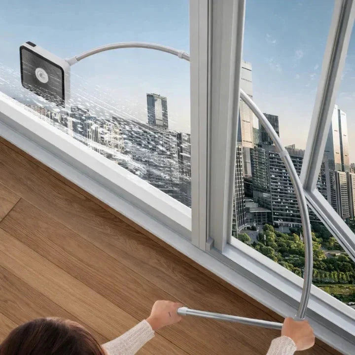 Magnetische Raamreiniger met Uitschuifbare Steel