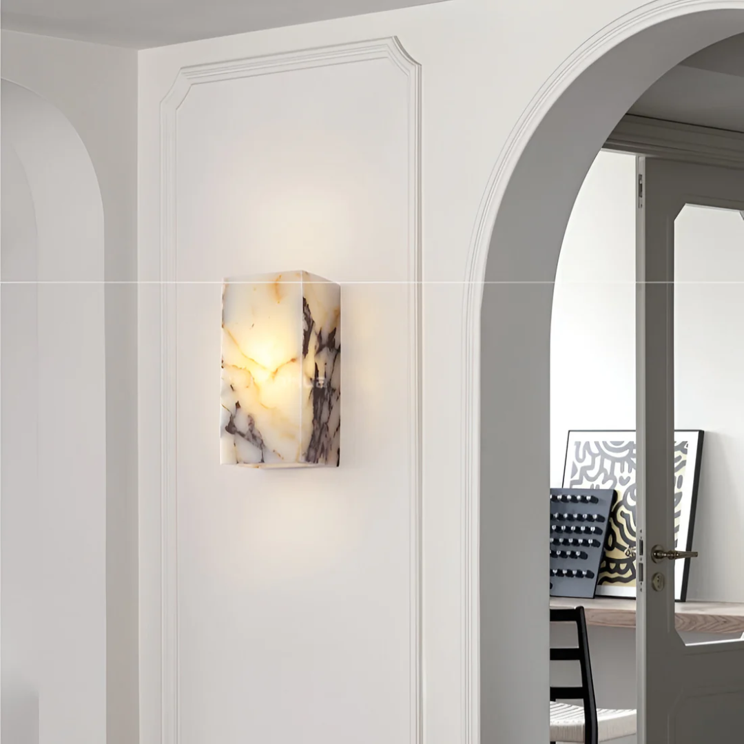 Xera natuurstenen LED-wandlamp