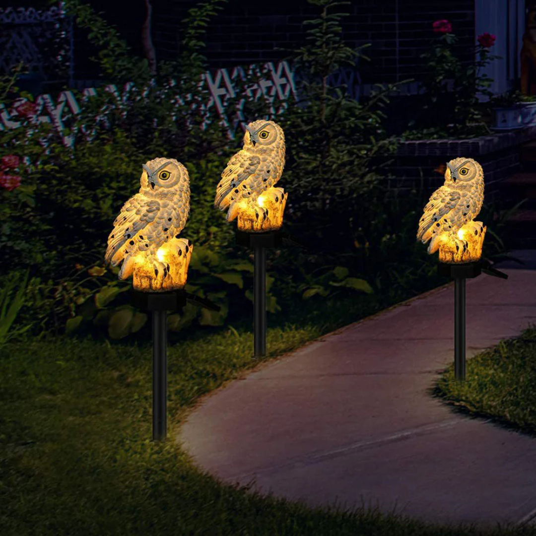 Lumio solar uilen tuinlamp