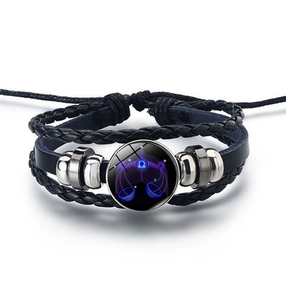 Hemels Harmonie leren sterrenbeeld armband
