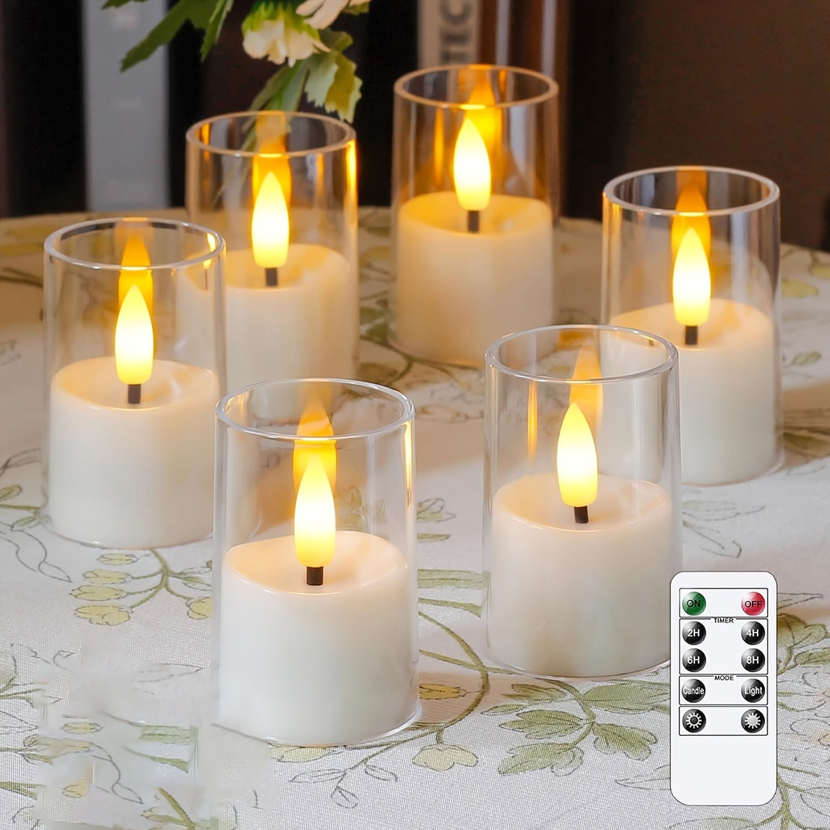 Vlamloze LED-kaarsen 6-pack met afstandsbediening