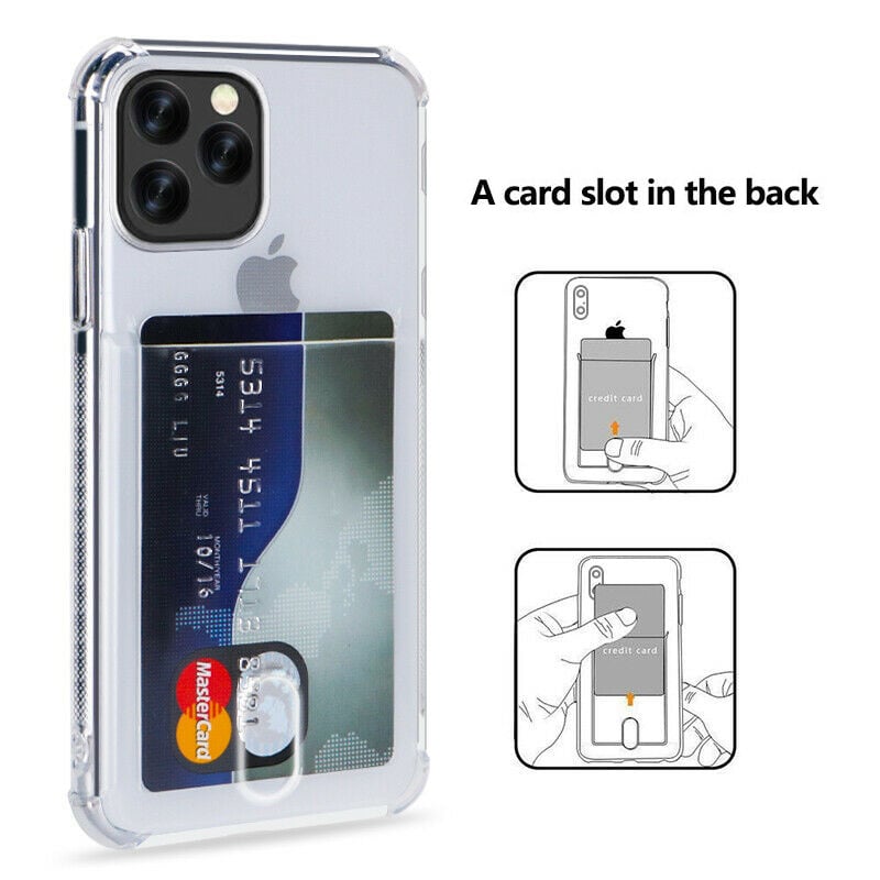 iPhone 11 transparant TPU hoesje met pasjesvak