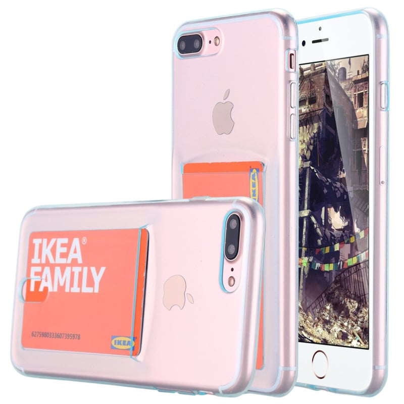 iPhone 7 Plus / 8 Plus TPU hoesje met pasjesvakje