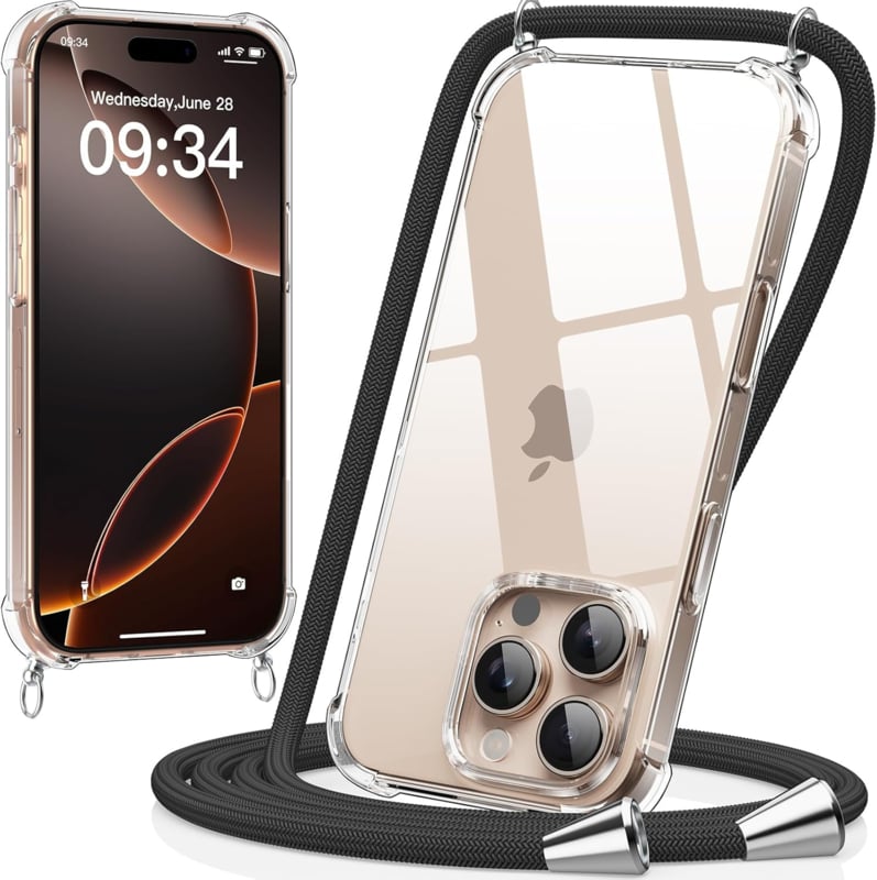 iPhone 16 Pro transparant TPU-koordhoesje