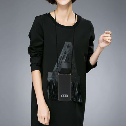Samsung Galaxy S10E Crossbody TPU Hoesje Zwart
