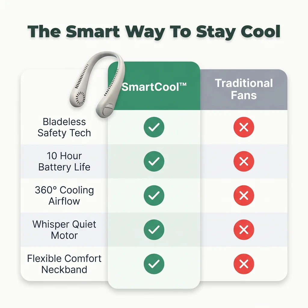 SmartCool draagbare nekventilator