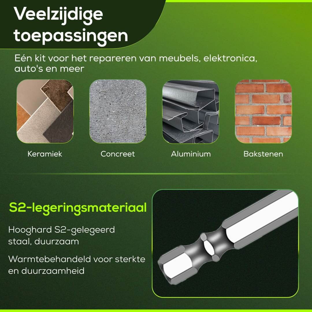 K5 antislip kruiskop schroefbitjes