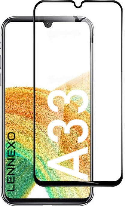 Lennexo Full Cover Tempered Glass Screenprotector voor Samsung Galaxy A33 5G