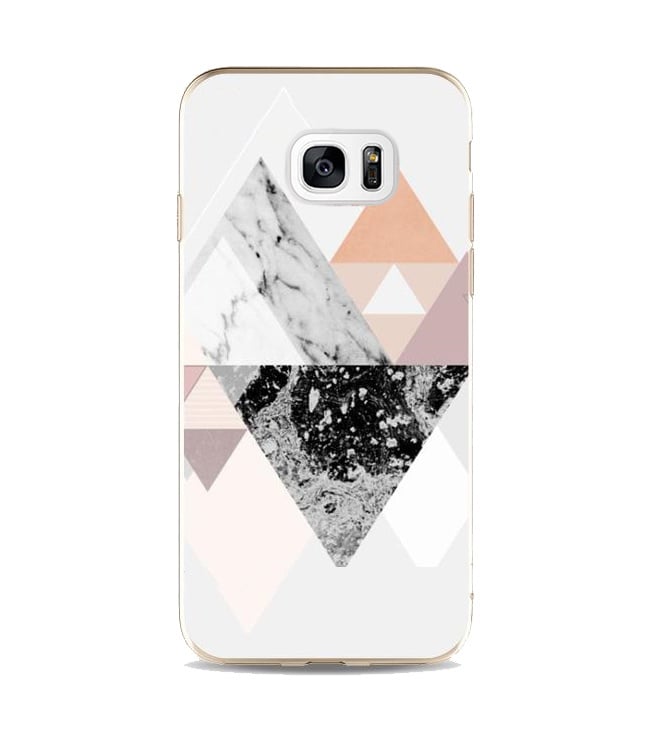 Galaxy S7 Edge TPU hoesje driehoekige bergen