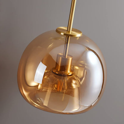 Vörre Retro Koperen Glas Plafondlamp