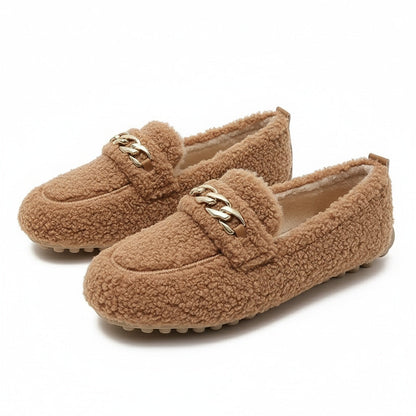Luxe dames pantoffels met goudkleurige ketting