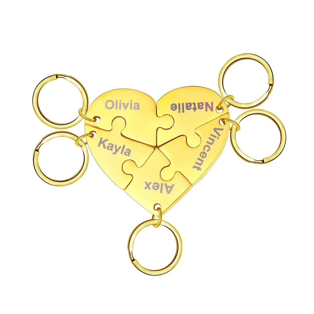 HeartLink gepersonaliseerde hartsleutelhanger