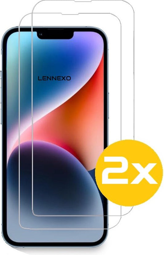 Lennexo Tempered Glass Screenprotector Geschikt Voor iPhone 14