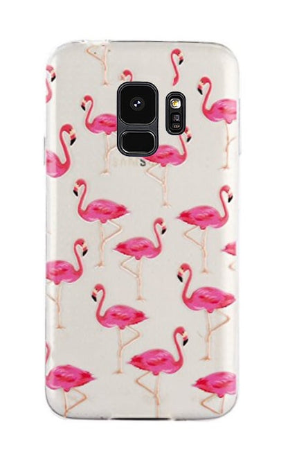 Galaxy S9 Soft TPU flamingo print hoesje
