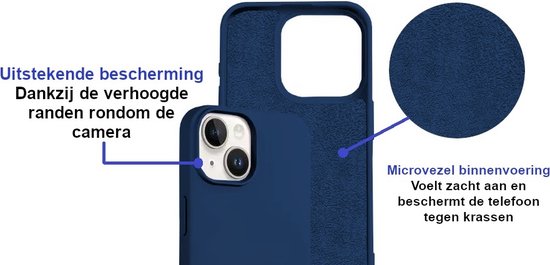 Armordrop siliconen hoesje met koord voor iPhone 15