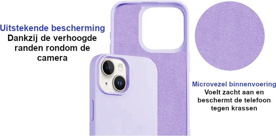 Armordrop siliconen hoesje met koord iPhone 11 paars