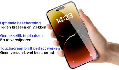 ArmorDrop Full Guard glazen screenprotector voor iPhone 14 Pro Max