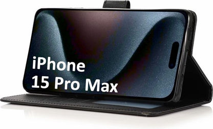 Lennexo bookcase portemonnee hoesje voor iPhone 15 Pro Max