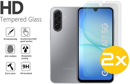 Lennexo Siliconen Hoesje Met Screenprotector voor Samsung Galaxy A17