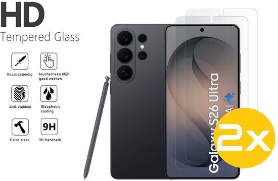 Lennexo hoesje en screenprotector voor Samsung Galaxy S26 Ultra