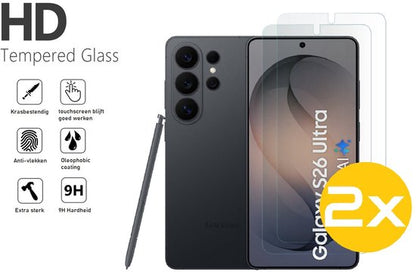 Lennexo hoesje en screenprotector voor Samsung Galaxy S26 Ultra