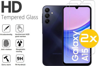 Screenprotector voor Samsung Galaxy A15 tempered glass