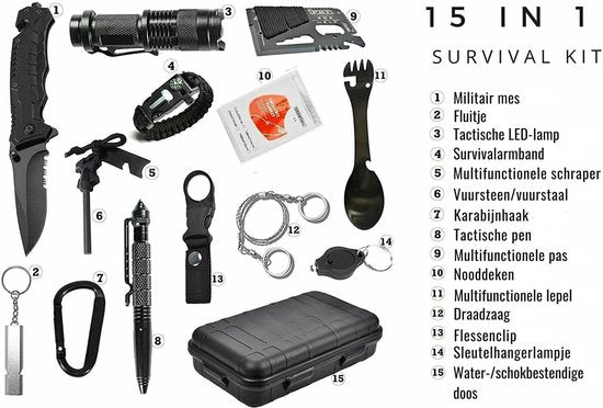 SurvivorX 15-in-1 Noodpakket