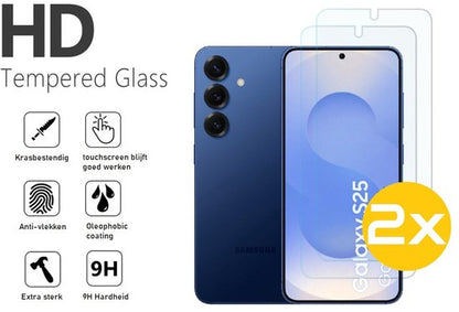 Lennexo gehard glas screenprotector voor Samsung Galaxy S25