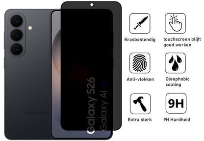 Samsung S26 hoesje met privacy screenprotector