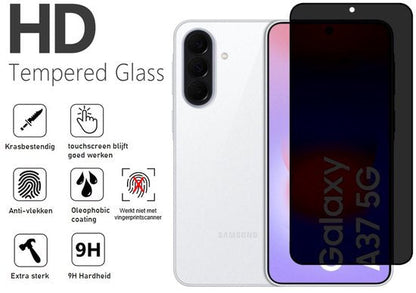 Samsung A37 hoesje en privacy screenprotector