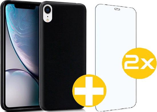 Lennexo iPhone XR siliconen hoesje met screenprotector