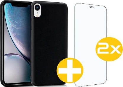 Lennexo iPhone XR siliconen hoesje met screenprotector