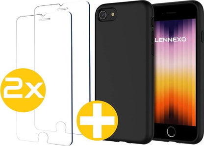 Lennexo iPhone SE / 8 / 7 hoesje en screenprotector