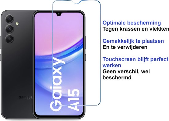 ArmorDrop Full Guard Screenprotector Geschikt Voor Samsung A15